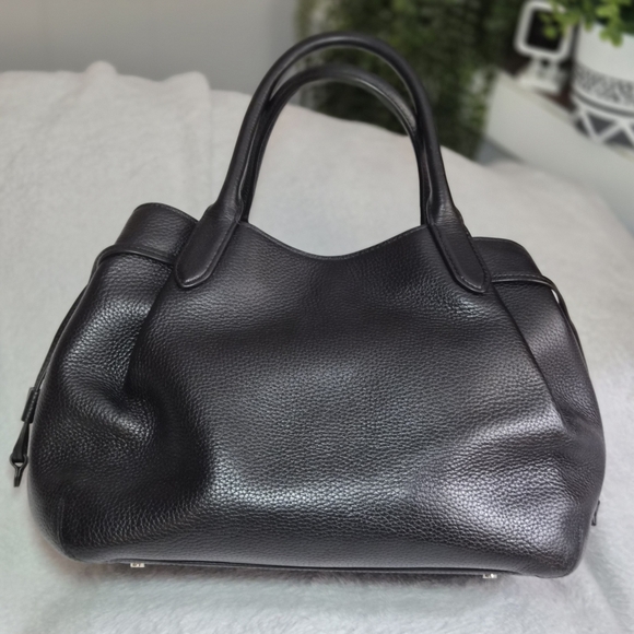 Kate Spade Dumpling LRG Satchel BLK Pebbled Leather Crossbody Bag K8134 W/patch - Picture 3 of 11